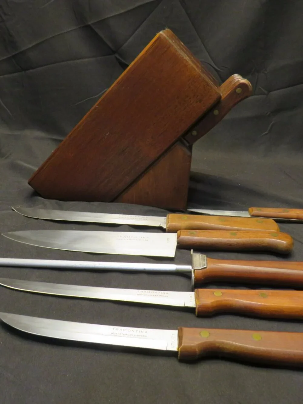 VTG Tramontina INOX-Stainless-Brasil 13 Piece Block Knife Set
